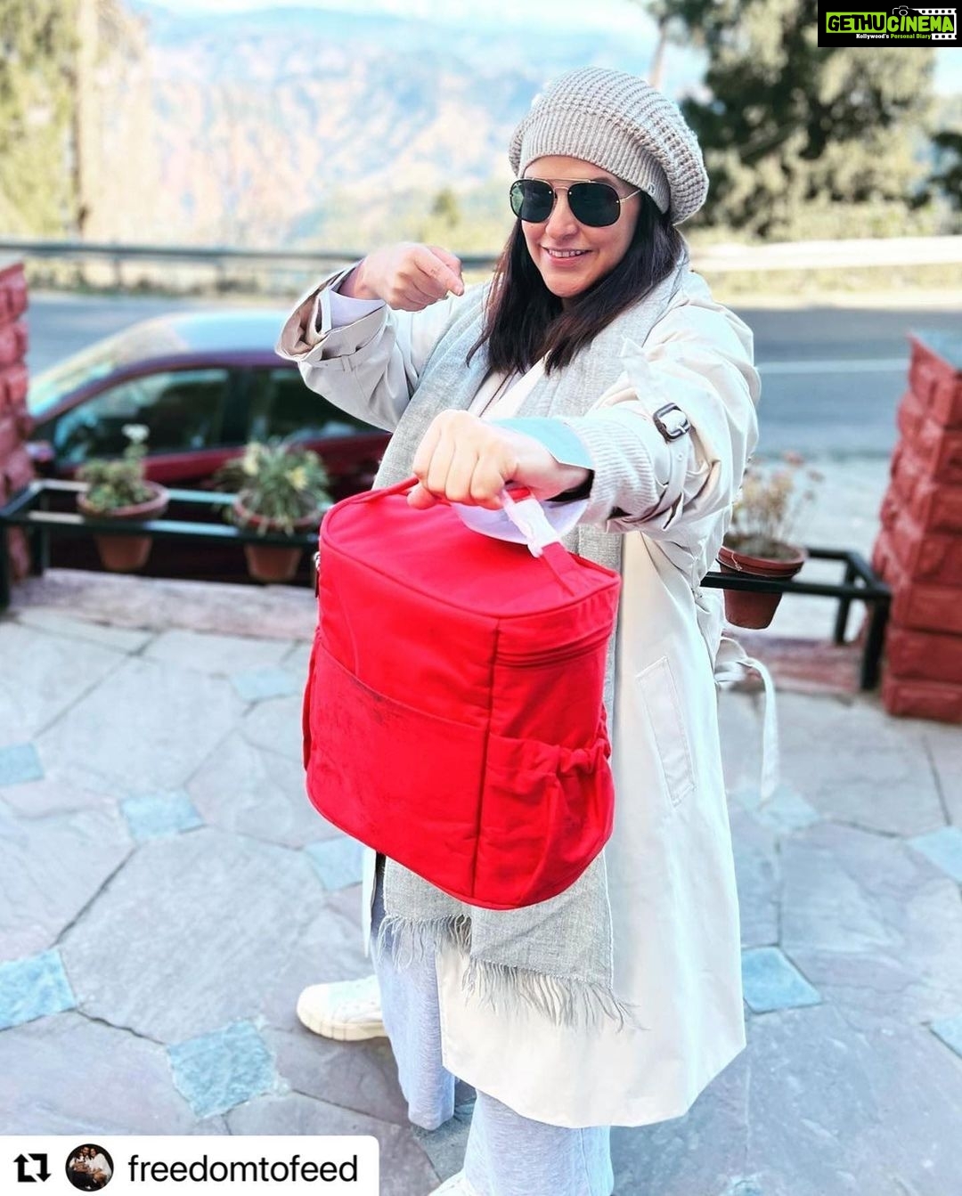 Neha Dhupia Instagram - #Repost @freedomtofeed ・・・ I took the plunge … fought the #momguilt and stepped away for work… 36 hours away from the kids out of which work was just 2 hours … but the truth of the travel was mumbai to Chandigarh by ✈️ and then Chandigarh to kufri by 🚘 etd: 7 am eta : 7pm … and same amount of time on the way back. … wait , why am I giving these details with an ice bag in my hand … caus every three hours I was expressing milk. Tbh it’s an easier calculation in one’s head than it is to execute… the sitting in parking lots and expressing, doing the same on long windy roads , also in the cold in the wee hours of the morning. Yes I did it all, and the wisest move was to take my mama @babsdhupia along for the extra care I needed. Just wanted to be in a place where I could go to work and come back to her warmth and care. None of this was easy but it had to be done , the travel, the work, the breast pump, and the hardest part going away from the kids. Would I do it again , yes … does it get easier , No… do we need to normalise it and talk about the #freedomtofeed more … 💯 percent. Jus before I stop , mamas all of you are incredible, beautiful and loved … and it does nt get easier … we only get stronger. I send my love n hugs to you all … ❤️