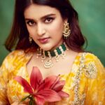 Nidhhi Agerwal Instagram – Hoping everybody had a good #sankranti 💛 feeling so grateful for the positive and hit response for our film #hero 🧿 

Styled by @officialanahita 
Outfit: @paulmiandharsh 
Jewellery: @mangatraineeraj 
Pics: @akshay.rao.visuals