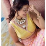 Nikki Galrani Instagram - Going with the Glow✨ Make up & Hair by @reenapaiva & team Outfit by @bandananarulaofficial Jewellery by @challani_jewellery Shot by @prachuprashanth