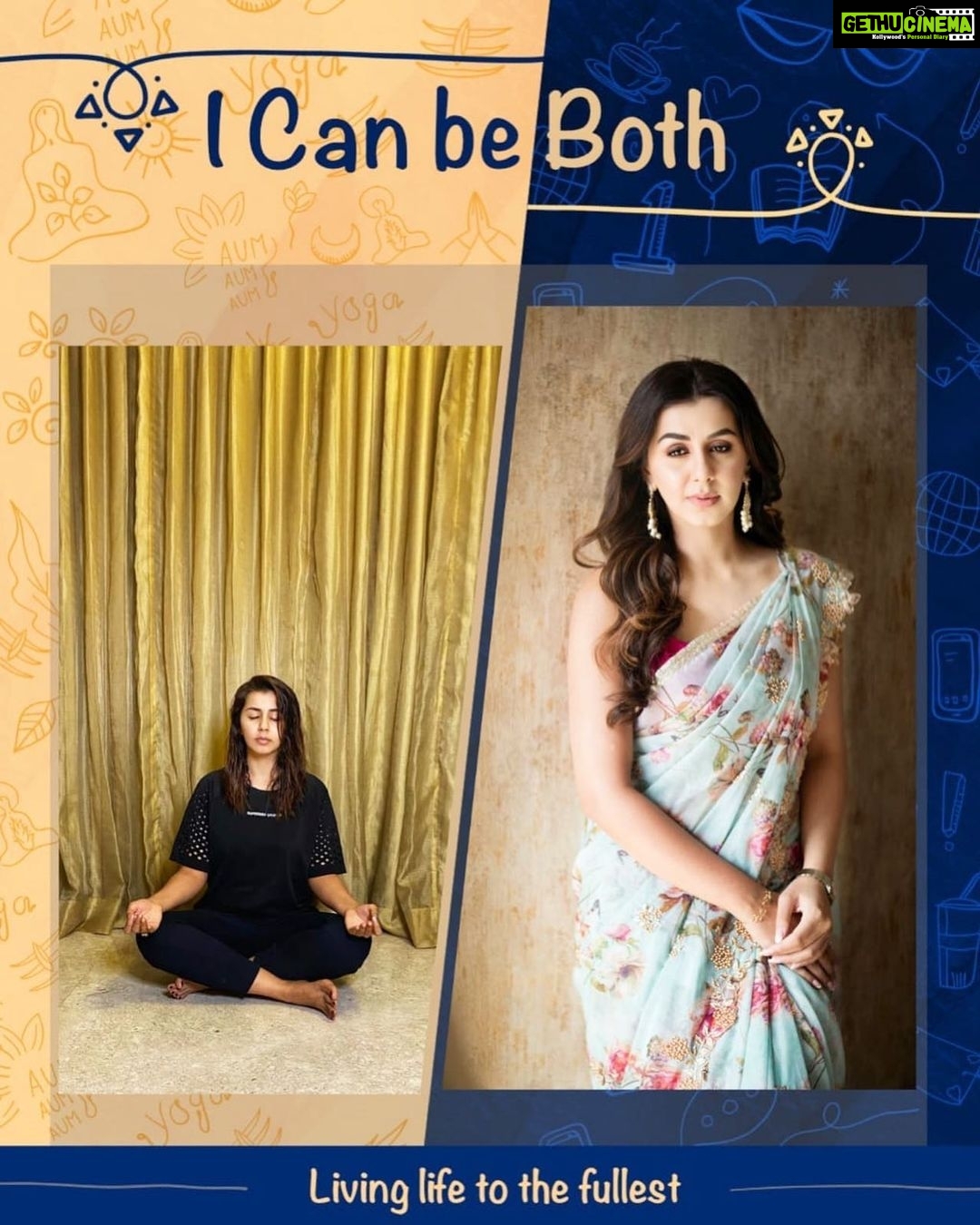 Nikki Galrani Instagram - Balance is not something we find, it’s something we create♥️ @isha.foundation I Can Be Both ! #MeetMyTwin #StillAndExuberant