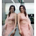 Nikki Galrani Instagram - Currently just hanging out with Myself🍑🐣 #PreQuarantineShoot For @tifarachennai Outfit by @houseofhiya Jewellery by @vummidianjaneyullu Make up & Hair by @bride_over Styled by @prathishta Shot by @kiransaphotography