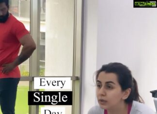 Nikki Galrani Instagram - Gym-Jam 🏋🏻‍♀️ @nareshfitness 📸 : @neha.trilok #ReelsOfInstagram #Reels #Workout #WorkoutMotivation #GetFit