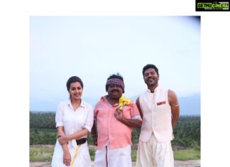 Nikki Galrani Instagram - When #Director turned #Actor 😄 #BTS #CC2 #CharlieChaplin2 💛
