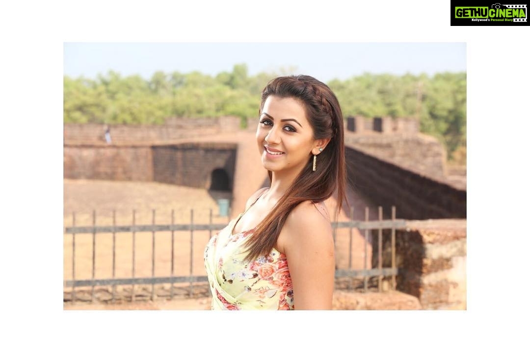 Nikki Galrani Instagram - #CharlieChaplin2 from Jan 25th in theatres near you ♥️ #CC2 Aguada Fort, Goa, India
