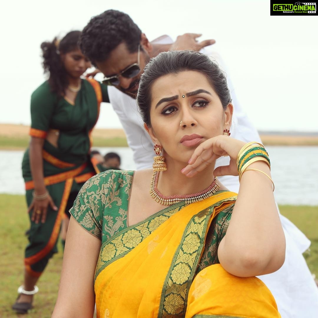 Nikki Galrani Instagram - #Candid #CC2 #ComingSoon #CharlieChaplin2 💛