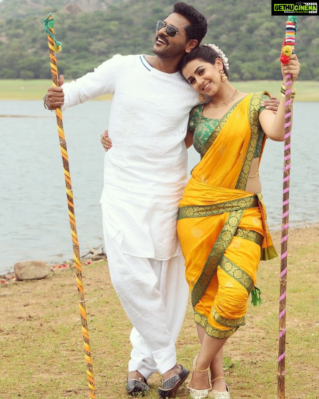 Nikki Galrani Instagram - #CharlieChaplin2 #ComingSoon #CC2 💛