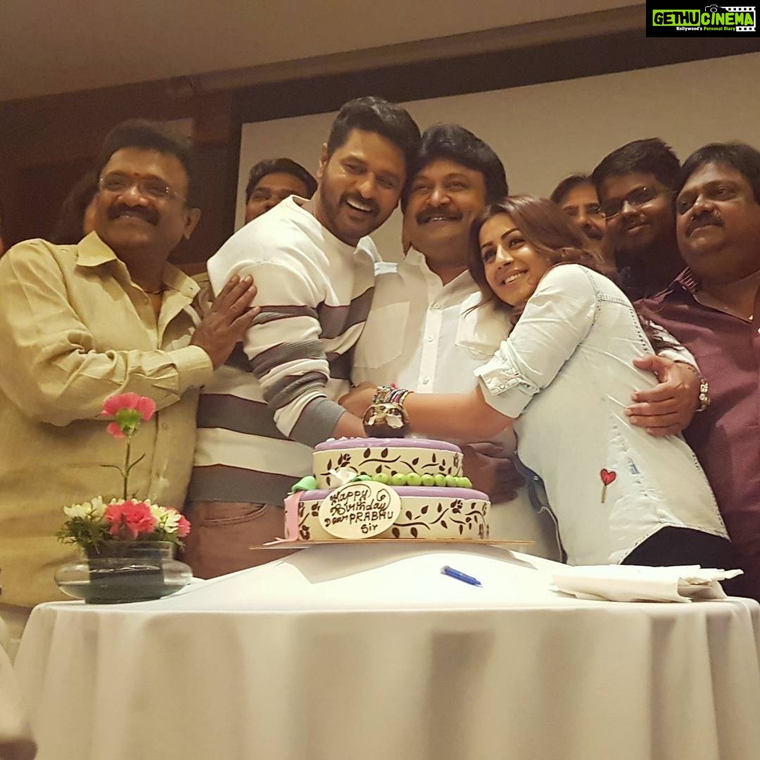 Nikki Galrani Instagram - #HappyBday to the sweetest #Prabhu Uncle π€π€π€ May u be blessed with more Happiness & Love & keep spoiling all of us with your Affection & loads of yummmmyyyyyyyy food πππ€β€ #CharlieChaplin2