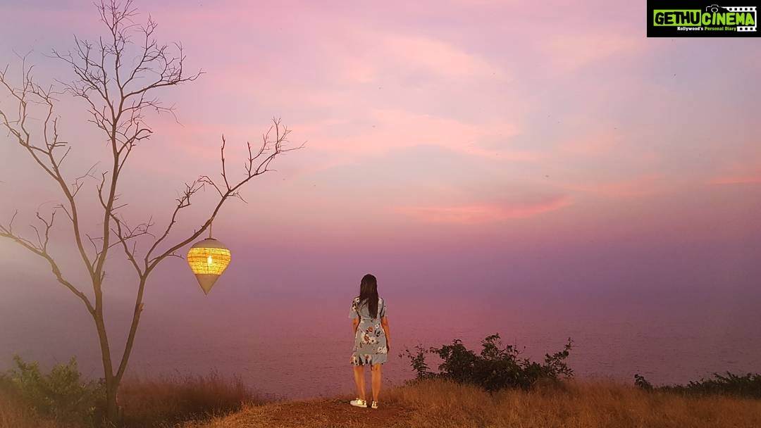 Nikki Galrani Instagram - It's all about finding the #Calm in the #Chaos 💖 #Serene #NoFilter #PurpleSky Goa