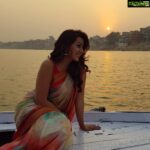 Nikki Galrani Instagram - When beautiful evenings like this make me go 😁😁😁 #Kasi #Beautiful #Sunset #NoFilter #Kalakalappu2 #RiverGanga Varanasi - Banaras - Kashi