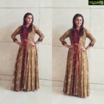 Nikki Galrani Instagram - In a @label_anushree outfit by @tifarachennai for the promotions of #HaraHaraMahaDevaki today 😊😊😊 Thank uuu #DeepthiReddy 🤗🤗🤗