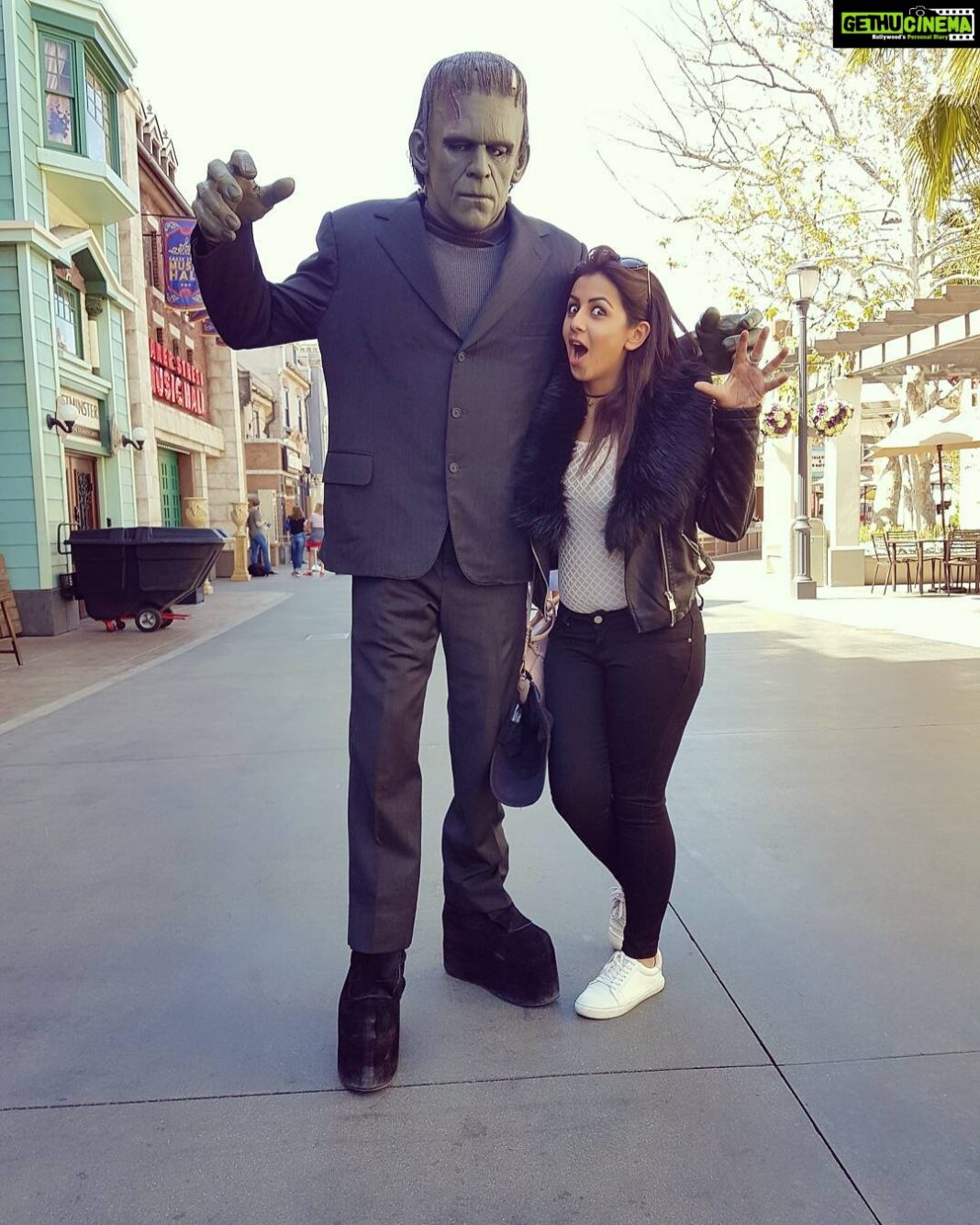 Nikki Galrani Instagram - #ThrowBack to my date with Mr.Frankenstein 😈😈😈 #Frankenstein Universal Studios Hollywood