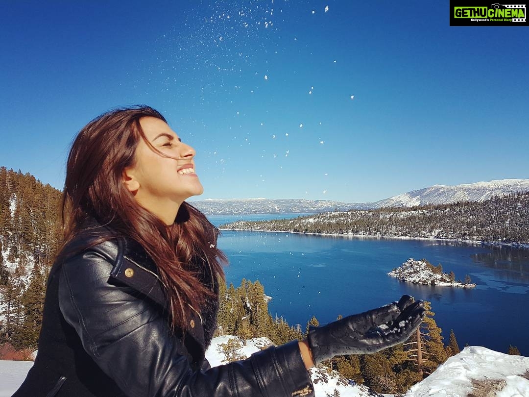 Nikki Galrani Instagram - My happy place ❤❤❤ #SnowBaby Lake Tahoe