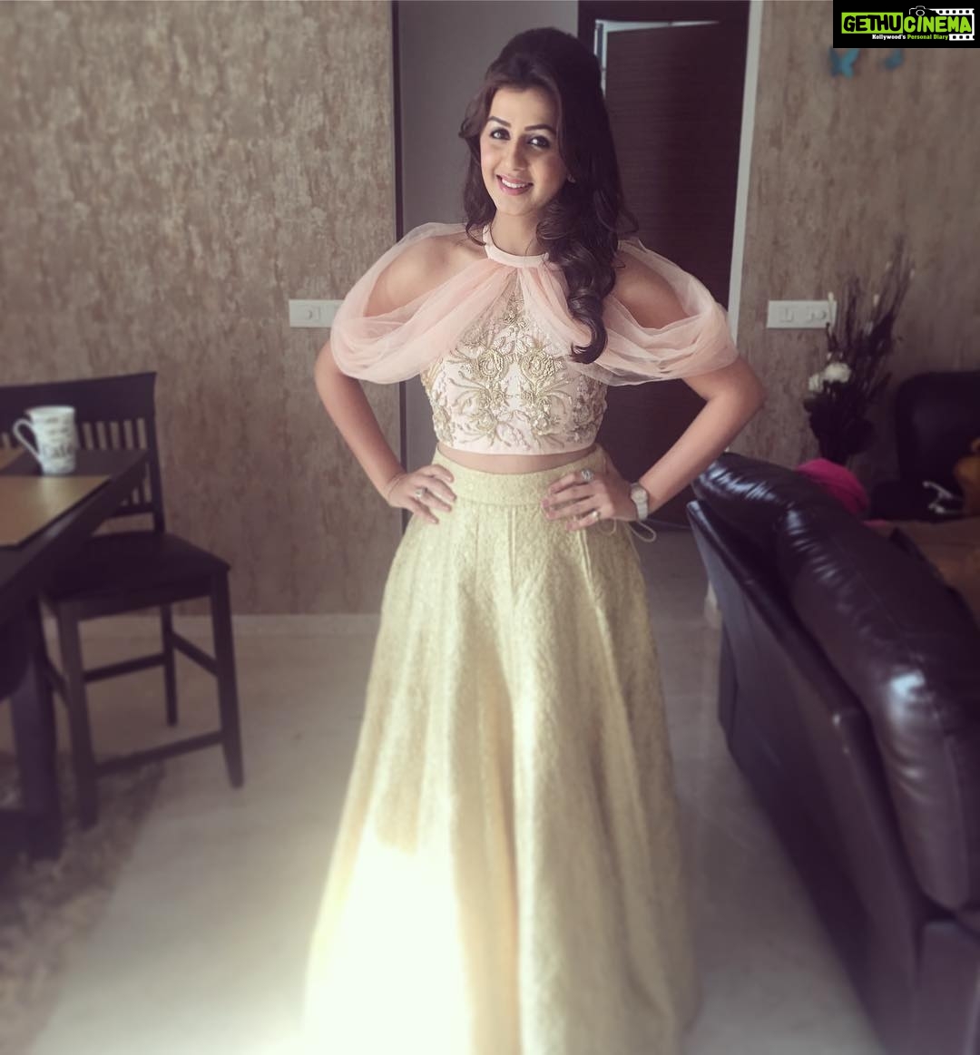 Nikki Galrani Instagram - In a @mandirabansalofficial for the audio launch of #MottaShivaKettaShiva ❤ Styled by @anaina.k Make up & hair by #Page3 😊