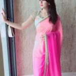 Nikki Galrani Instagram - #Repost @joycrizildaa with @repostapp ・・・ My lovely @nikkigalrani looks stunning in #joycrizildaa saree for #Diwali 🎉💫✨ #sareelove 💖