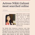 Nikki Galrani Instagram – A Million thanks to all of u for the love u guys shower on me ❤️😘