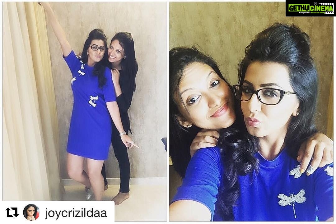 Nikki Galrani Instagram - #Repost @joycrizildaa with @repostapp ・・・ It's so awesome when work & fun come together like a complete package ❤ Styling @nikkigalrani is my most favourite thing 😘❤