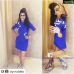 Nikki Galrani Instagram - #Repost @joycrizildaa with @repostapp ・・・ Darling @nikkigalrani looks playful in #shahinmannan 👗 & #koovs 👟 for #kik #TeaserLaunch 💙 #styling