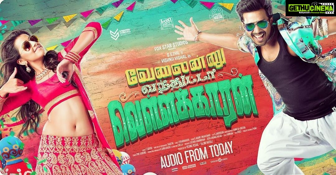 Nikki Galrani Instagram - #VelainnuVanthuttaVellakaran #Audio from today 😊