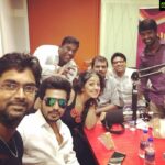 Nikki Galrani Instagram – And here we are for the audio launch of #VelainuVandhuttaVellakaran 😄 #SuryanFM #TuneIn now 😊😈 #Vishnu #Soori #DirEzhil #RobotShankar