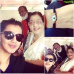 Nikki Galrani Instagram – What an amazing Mornin it’s been with these beautiful people ❤️ thank u Susheela Ma for the evil eye bracelet 😘😘😘 #Enroute #GodsOwnCountry