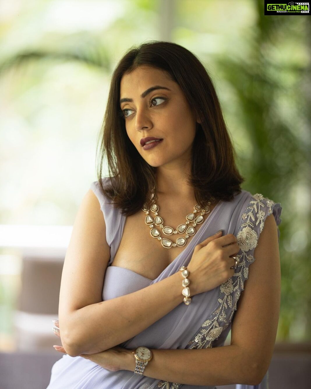 Nisha Agarwal Instagram - Wedding vibes ❤️ love love love this saree/saree gown from @shlokakhialaniofficial right from the ruffles, the ease of the predrape and the stunning color. The color happens to be the @pantone color of the year 2022 #periwinkle Swipe to see a detailed shot of the stunning jewelry all from @umraojewels Styled by @shikhadhandhia MUAH @khush.mua 📸 @piyush_tanpure #grwm #indianfestivewear #sareestyle #predrapedsaree #indiandesigners #weddingwearsarees