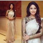 Nivetha Pethuraj Instagram - Wearing @bluedoor.the for an award function. Thank you @bluedoor.the for this lovely saree ❤️