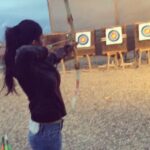 Nivetha Pethuraj Instagram - Running out of #bullets for #pistol at the club just helped me discover my whole new hobby #archery