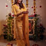 Nivetha Pethuraj Instagram - #MakarSankranti holds a special place in my heart  and to make it even more special, I landed on @amazonfashionin and picked this beautiful outfit for my family get-together this year. What better occasion to stay #HarPalFashionable than Sankranti?    #AmazonIndia #Amazon #SankrantiStyles #NewBeginnings #Ad Shop my looks on Amazon: BIBA Women's Synthetic Salwar Suit Set Product Code: B08359QFV4 Peora Gold Plated Meenakari Enamel Jhumki Earrings for Women Product Code: B09412W2CW Yellow Chimes Copper & Crystal Silver Plated & Crystal Bracelet for Women Product Code: B019B8O53Y Metro women's Sandal Product Code: B09DT5PKWF Photographer: @vaseem_photographs