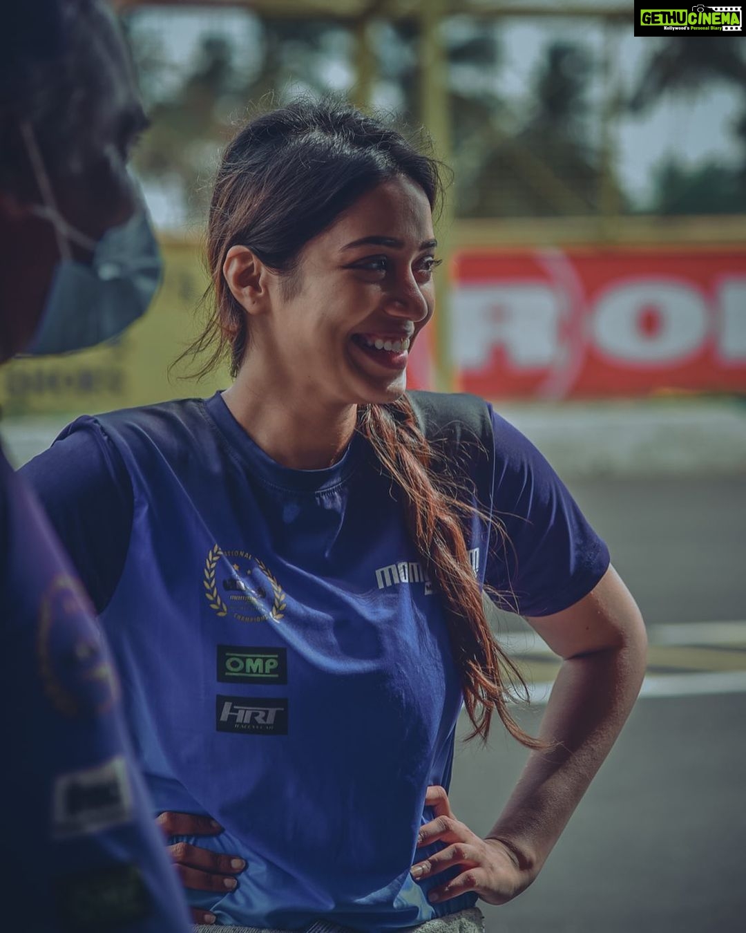 Nivetha Pethuraj - 363K Likes - When you smile without hesitation is the day you started to live.. without hesitation.. #tracktests #karimotorspeedway #happyme #grateful PC @thekrishnaprasanth