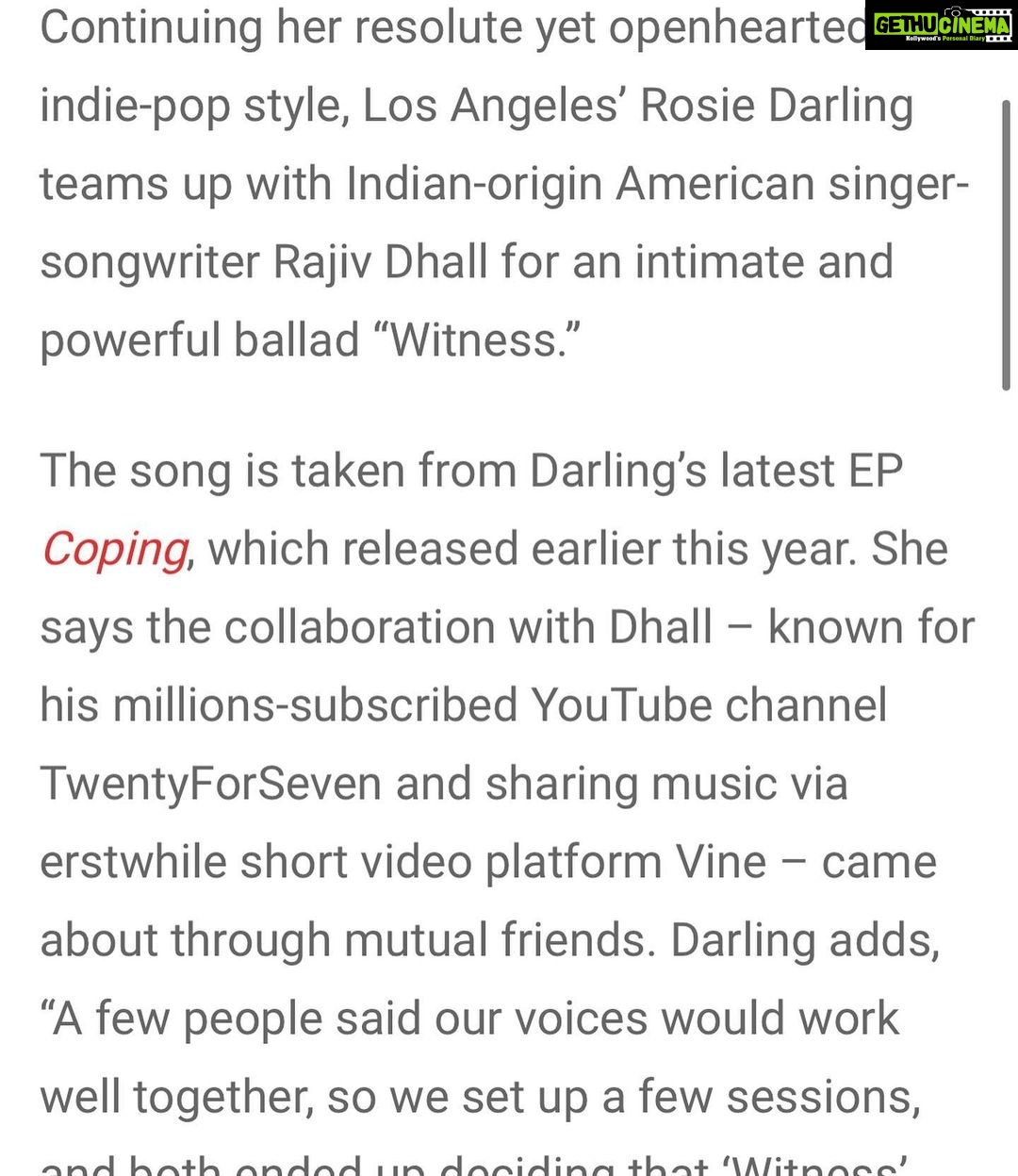 Pallavi Sharda Instagram - A Rolling Stone really gathers no moss. So stoked that @rollingstonein has introduced the world to @rosieldarling’s gorgeous ballad featuring the beautiful voice of @rajivdhall. It took about 2 seconds of listening to the track to know that I was in for this collaboration, that my body needed to float through the ether to its tune. Thank you darling girl for welcoming some contemporary Bharatha Natyam inspired movement into your world! 🎶💃🏽❤️