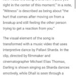 Pallavi Sharda Instagram – A Rolling Stone really gathers no moss. 

So stoked that @rollingstonein has introduced the world to @rosieldarling’s gorgeous ballad featuring the beautiful voice of @rajivdhall. It took about 2 seconds of listening to the track to know that I was in for this collaboration, that my body needed to float through the ether to its tune. 

Thank you darling girl for welcoming some contemporary Bharatha Natyam inspired movement into your world! 🎶💃🏽❤️