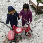 Panchi Bora Instagram - The frozen red bike and my heartbeats! 👫❄️