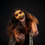 Pooja Devariya Instagram - Bali. One of the many masks of humans brought to life. @maskoff.india @scoutnguide Understanding the masks of humans through the face of an actor. 📸 @sumanthshetty_ #MaskOff #Theatre #Film #PerformingArts