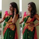 Poonam Bajwa Instagram - #nosuchthingastoomuchcolour#brightindianwear#traditionalflash 📸@pravalikareddy_