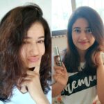 Poonam Bajwa Instagram – I have been dealing with Frizzy hair, adding to which, the stylers, straighteners,products worsened the problem. This is my first application post hair wash with @vilvah_ hair serum and I have been running my fingers through my hair ever since!!! It’s so soft and bouncy. 😊💕💕Can you see the transformation in the picture. 
@vilvah_ you are awesome
.
Tip : I have used the hair serum on wet hair