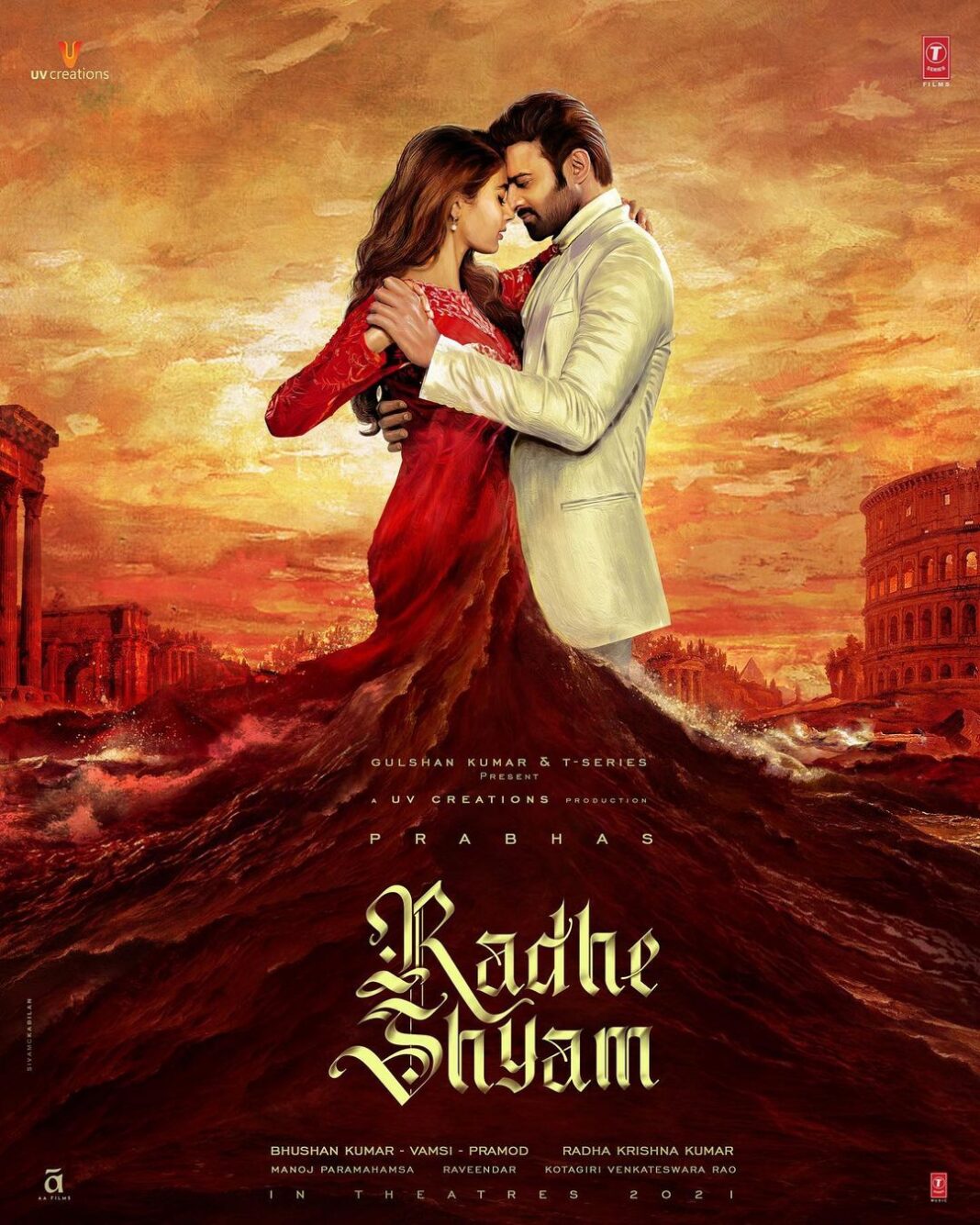 Prabhas Instagram - This is for you, my fans! Hope you like it😉 #Prabhas20FirstLook #RadheShyam @director_radhaa @hegdepooja @uvcreationsofficial @tseriesfilms #GopiKrishnaFilms #KrishnamRaju @bhushankumar #VamsiReddy @uppalapatipramod @praseedhauppalapati #AAFilms @radheshyamfilm
