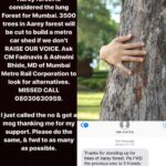 Prachi Deasi Instagram – Dear all Pease GIVE A MISSED CALL ON  08030630959  to save #Mumbai ‘s  lung forest from being massacred #SaveAarey or 3500 trees will be cut to build a metro car shed if we don’t raise our voice! 
Let’s ask the CM & MD of Mumbai Metro Rail Corp to look for alternatives. 
#LetMumbaiBreathe