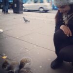 Prachi Deasi Instagram - Meet my new buddy 🐿❣️ & the wanderer at the back #London #LondonTower #TowerOfLondon #squirrel #pigeon #nuts #friends #love #nature Tower of London