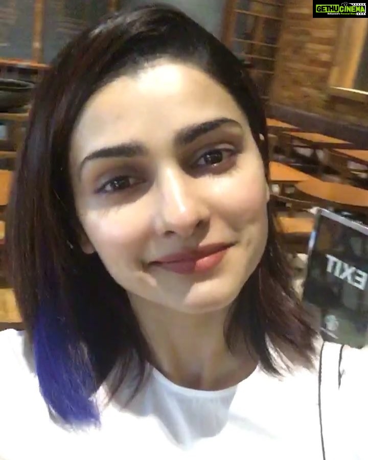 Prachi Deasi Instagram - #Sunday #earlymorning #at #coffeeshop #be #like 💁🏻😀☕️ #gottaloveit #flaunt #that #purple #hair 🦄 (which looks #blue here 🤔)
