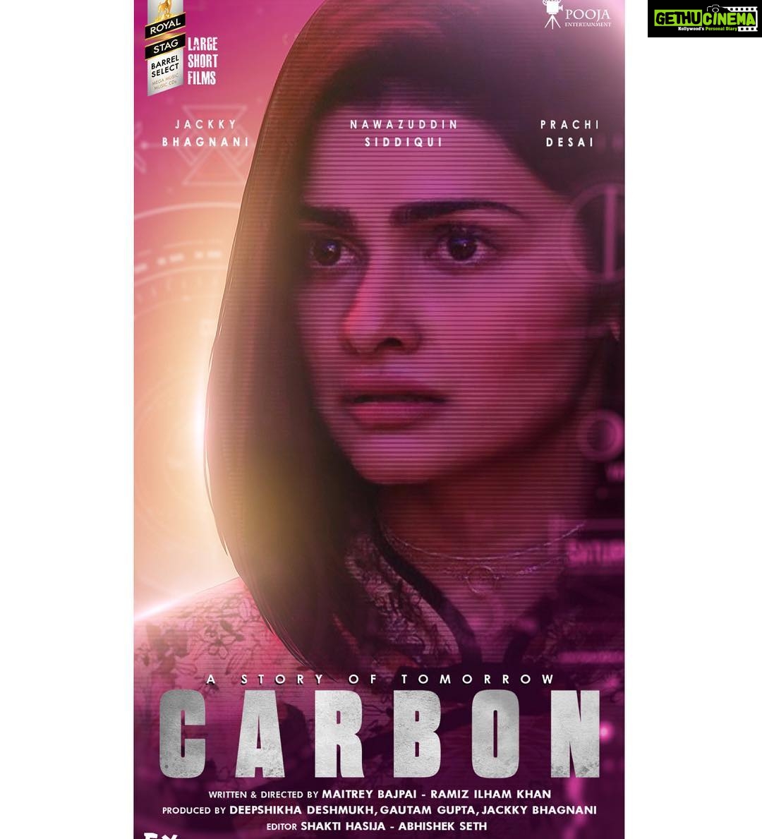 Prachi Deasi Instagram - A glimpse into 2067 ! Trailer out tomorrow ! #CARBON @jackkybhagnani @nawazuddin._siddiqui