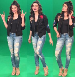 Prachi Deasi Instagram - Can't help but go crazy with @zoomtv 😝👯👻 And again styled by my #amaze @sanjanabatra 😘
