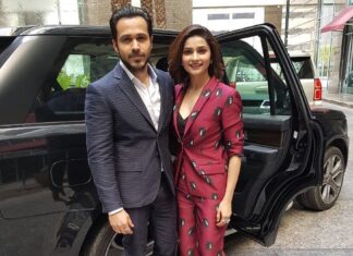 Prachi Deasi Instagram - Suited up for #Dubai 👔🎀 #Azhar #promotions