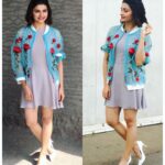 Prachi Deasi Instagram - Another day , another look 💙🌹 #roses #bomberjacket #summerstyle #Azhar #promotions