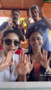Pragathi Guruprasad Instagram - gathered the gurus to tiktok in Costa Rica ✋🏽 #putafingerdownchallenge #thalaivaredition