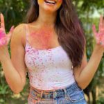 Pragya Jaiswal Instagram - HOLI HAI 💛🧡💚💙💜