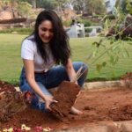 Pragya Jaiswal Instagram - I've accepted #GreenIndiaChallenge from @rajputpaayal & planted 3 saplings..I further nominate #BoyapatiSrinu Sir @ReginaCassandra and @anshukayoga to plant 3 🌱 to take up the challenge 🌱🌳 Thank you @MPsantoshtrs garu for this great initiative.. #HaraHaiTohBharaHai