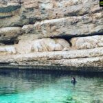 Pranitha Subhash Instagram - Just found another beautiful water body, we just took off our shoes and jumped in! These pictures don’t do justice to how beautiful it actually is 📍Sinkhole at bimmah, oman