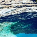 Pranitha Subhash Instagram - Just found another beautiful water body, we just took off our shoes and jumped in! These pictures don’t do justice to how beautiful it actually is 📍Sinkhole at bimmah, oman