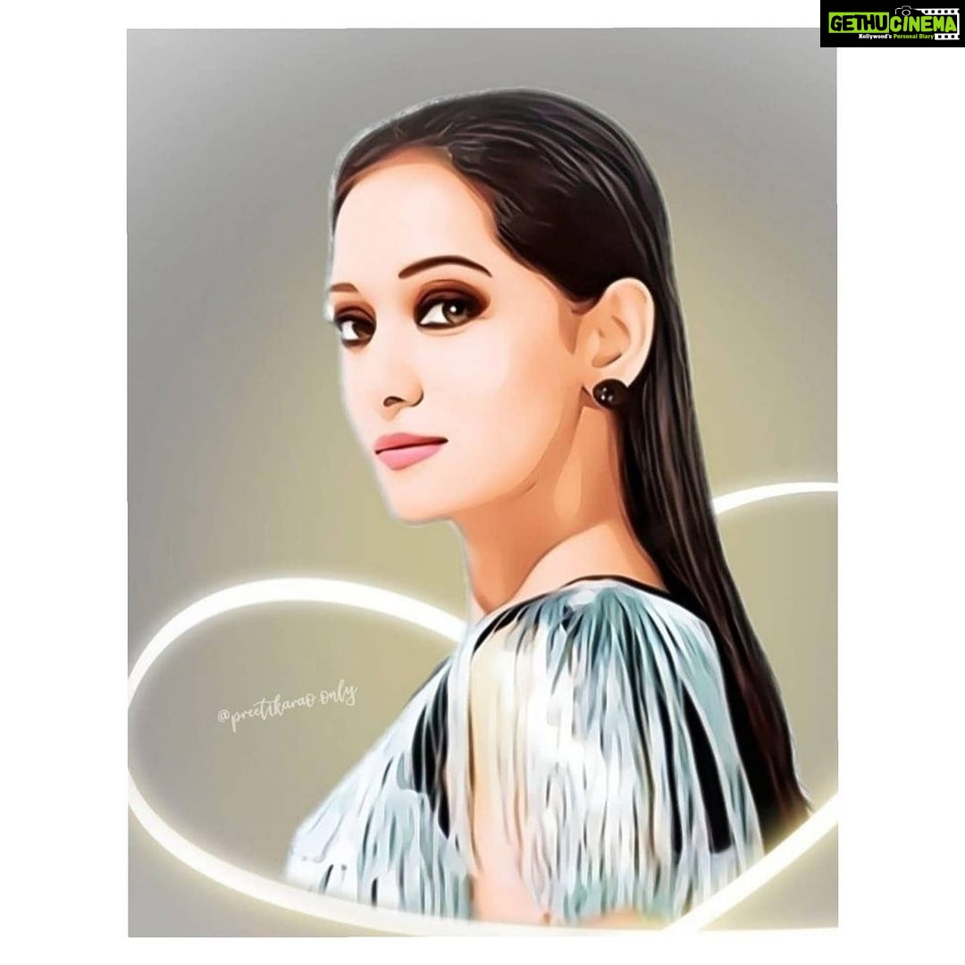 Preetika Rao Instagram - Be the pillar of strength that others can lean on... Be that infinite light that can brighten someone's life! Thank you my lovely fan @preetikarao.only for this lovely #artwork ... My #fans are the best...they are my pillars of strength and their #love is the infinite light that brightens my world... 🌕️🌎 #love #light #positivevibes #actorslife