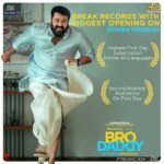 Prithviraj Sukumaran Instagram – @brodaddymovie movie breaks records on @disneyplushotstar 😊❤️🙏 Thank you! @mohanlal @aashirvadcine @prithvirajproductions